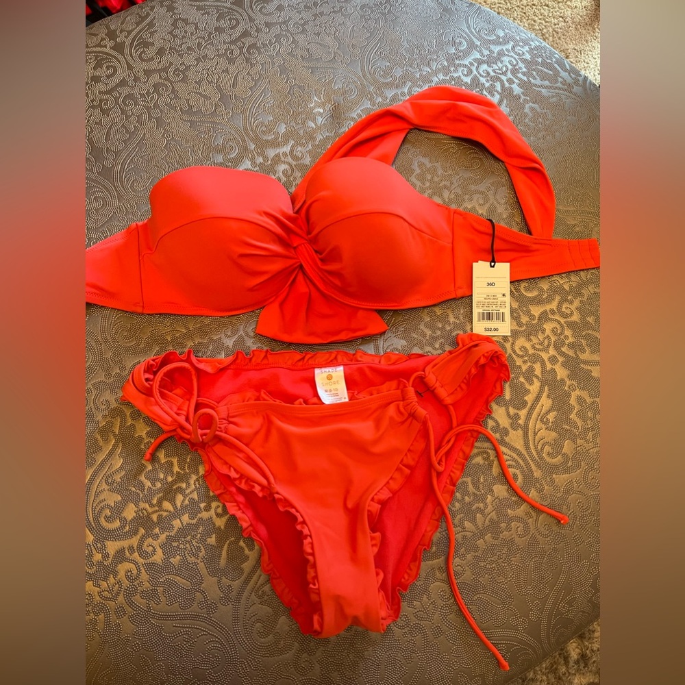 Coral bikini